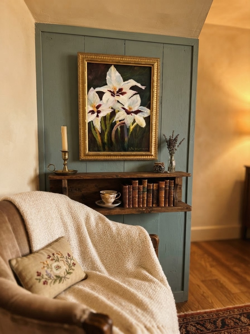 Original Oil Painting Signed By Artist Floral Framed